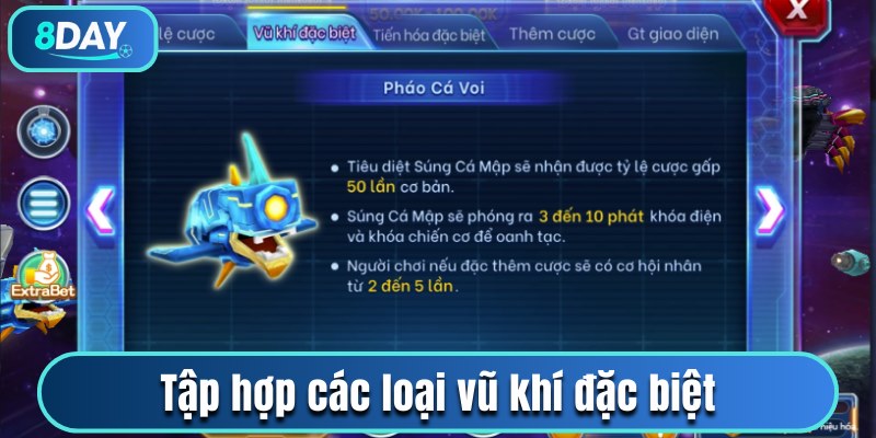 Tập hợp các loại vũ khí đặc biệt chỉ có trong game
